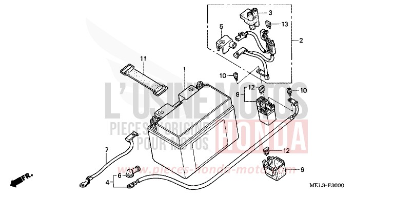 BATTERIE (CBR1000RR4/5) von CBR1000RR "Fireblade" BLACK (NH1E) von 2004
